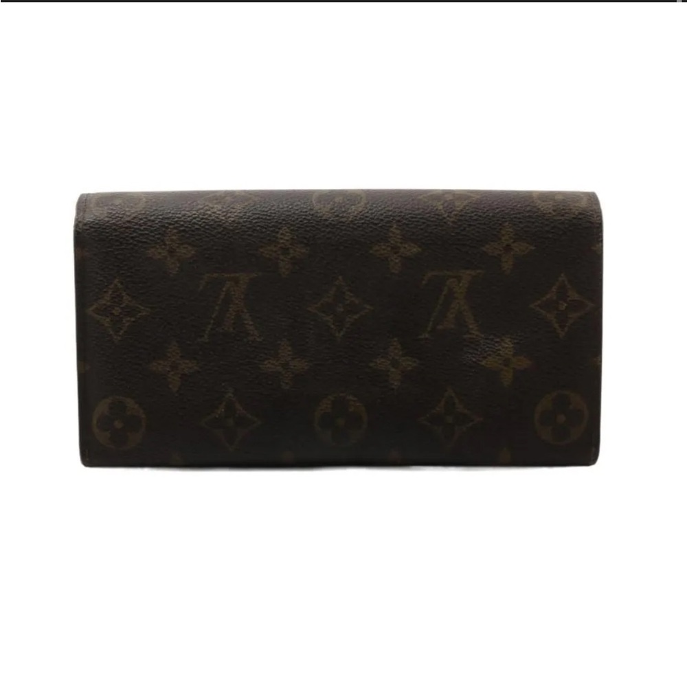 Authentic Louis Vuitton Monogram Sarah Wallet Brown Canvas Long Snap - Picture 4 of 11